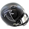 Deion Sanders Autographed Atlanta Falcons (Throwback Black) Deluxe Full-Size Replica Helmet - Beckett