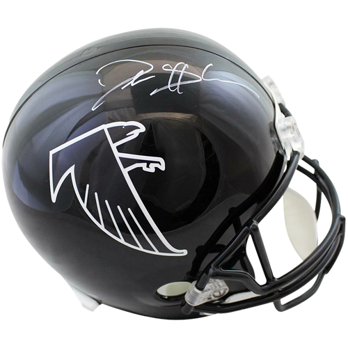 Deion Sanders Autographed Atlanta Falcons (Throwback Black) Deluxe Full-Size Replica Helmet - Beckett