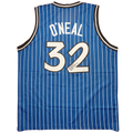 Shaquille O'Neal Autographed Orlando (Blue Pinstripe #32) Custom Jersey - Beckett