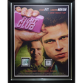 Fight Club Full-Size Movie Poster Deluxe Framed with Brad Pitt and Edward Norton Autographs - JSA