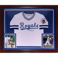 George Brett Autographed Kansas City Royals (White Front) Deluxe Framed Jersey - JSA