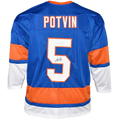 Denis Potvin Autographed New York (Blue #5) Custom Hockey Jersey - JSA