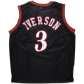 Allen Iverson Autographed Philadelphia (Black #3) Custom Jersey - JSA