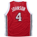 Larry Johnson Autographed UNLV Runnin Rebels (Red #4) Custom Jersey w/ 90 NCAA Champs - JSA