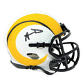 Aaron Donald Autographed Los Angeles Rams (LUNAR Alternate) Mini Helmet - Beckett