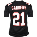 Deion Sanders Autographed Atlanta (Black #21) Custom Jersey - Beckett