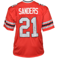 Deion Sanders Autographed Atlanta (Red #21) Custom Jersey - Beckett