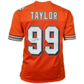 Jason Taylor Autographed Miami (Orange #99) Custom Jersey - JSA