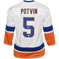 Denis Potvin Autographed New York Islanders (White #5) Custom Hockey Jersey - JSA