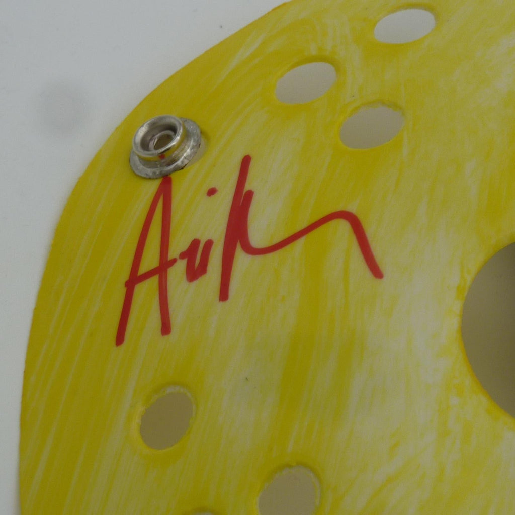 Ari Lehman Autographed 'Friday the 13th' Jason Mask Yellow w/ Inscription - JSA