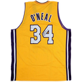 Shaquille O'Neal Autographed Los Angeles (Yellow #34) Custom Jersey - Beckett