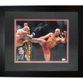 Georges St. Pierre Autographed MMA Deluxe Framed 11x14 Photo - JSA