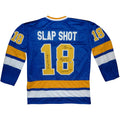 Hanson Brothers Autographed Slap Shot Movie Chiefs (Blue #18) Custom Hockey Jersey w/ "Old Time Hockey" - Beckett