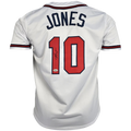 Chipper Jones Autographed Atlanta (White #10) Custom Jersey - JSA