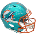 Tyreek Hill And Jaylen Waddle Autographed Miami Dolphins (FLASH Alternate) Deluxe Full-Size Replica Helmet - Fanatics