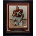 Jim Brown Autographed Cleveland Browns Deluxe Framed 8x10 Photo - JSA