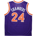 Tom Chambers Autographed Phoenix (Purple #24) Custom Jersey - JSA