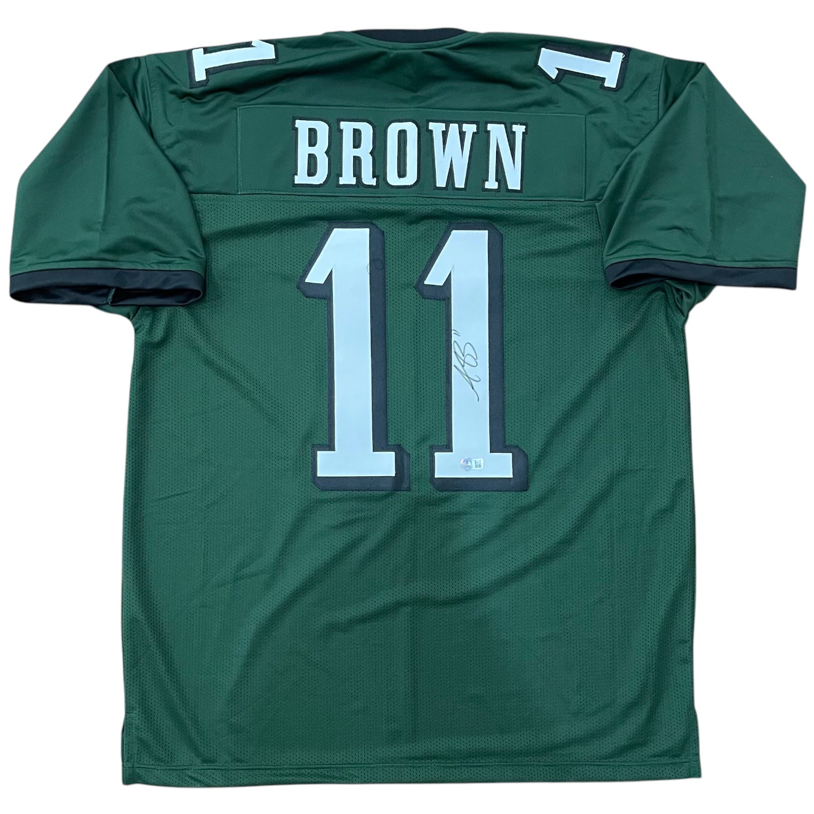 AJ Brown Autographed Philadelphia (Green #11) Custom Jersey - Beckett