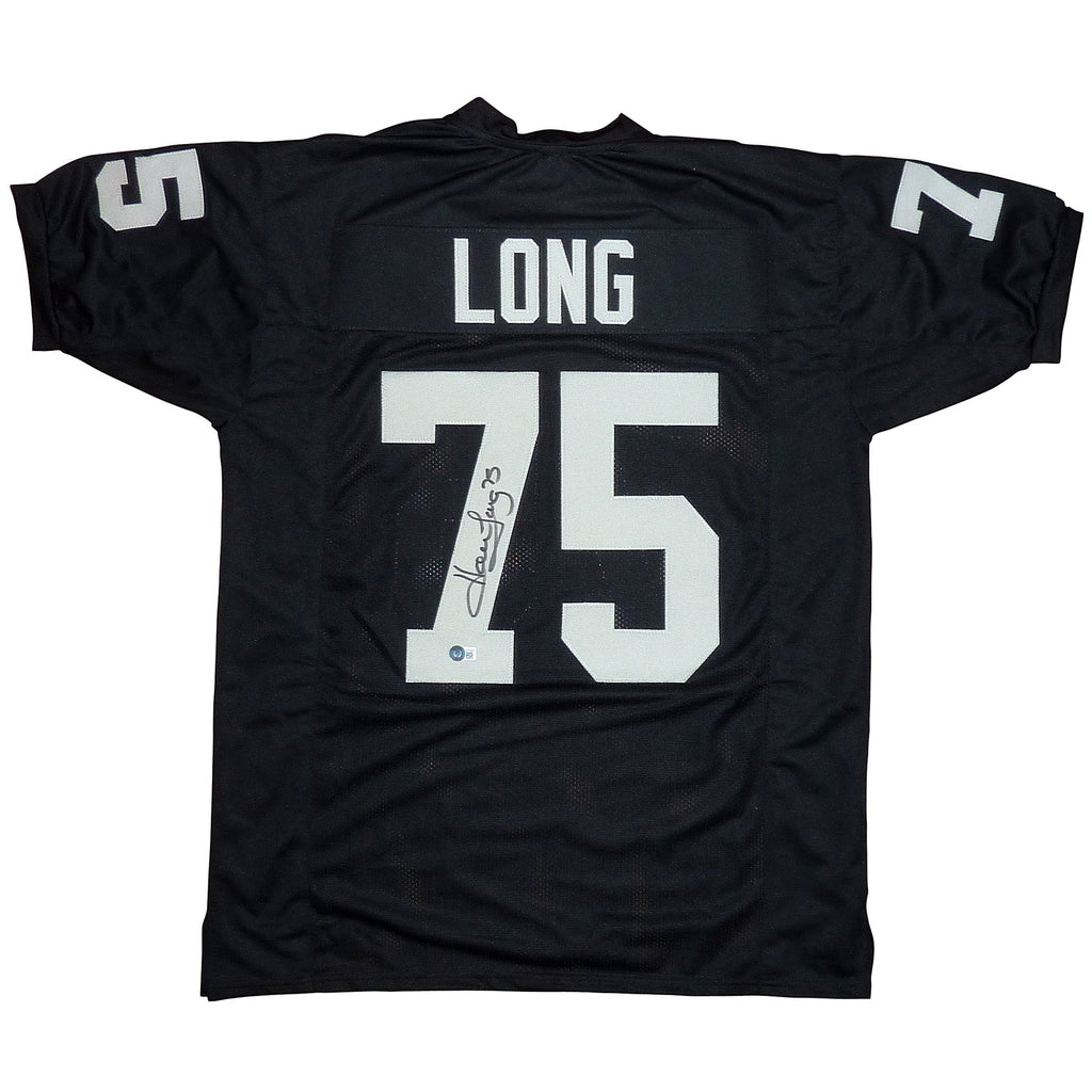 Howie Long Autographed Oakland Raiders (Black #75) Custom Jersey - Beckett