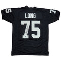 Howie Long Autographed Oakland Raiders (Black #75) Custom Jersey - Beckett
