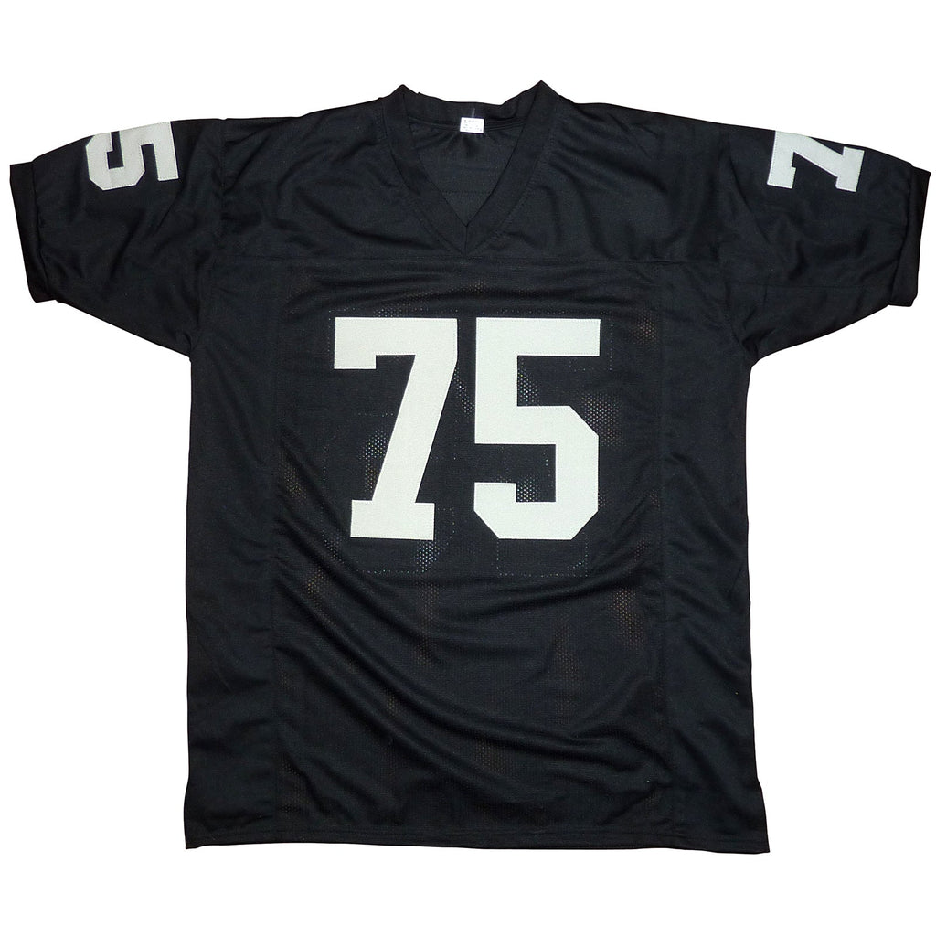 Howie Long Autographed Oakland Raiders (Black #75) Custom Jersey - Beckett