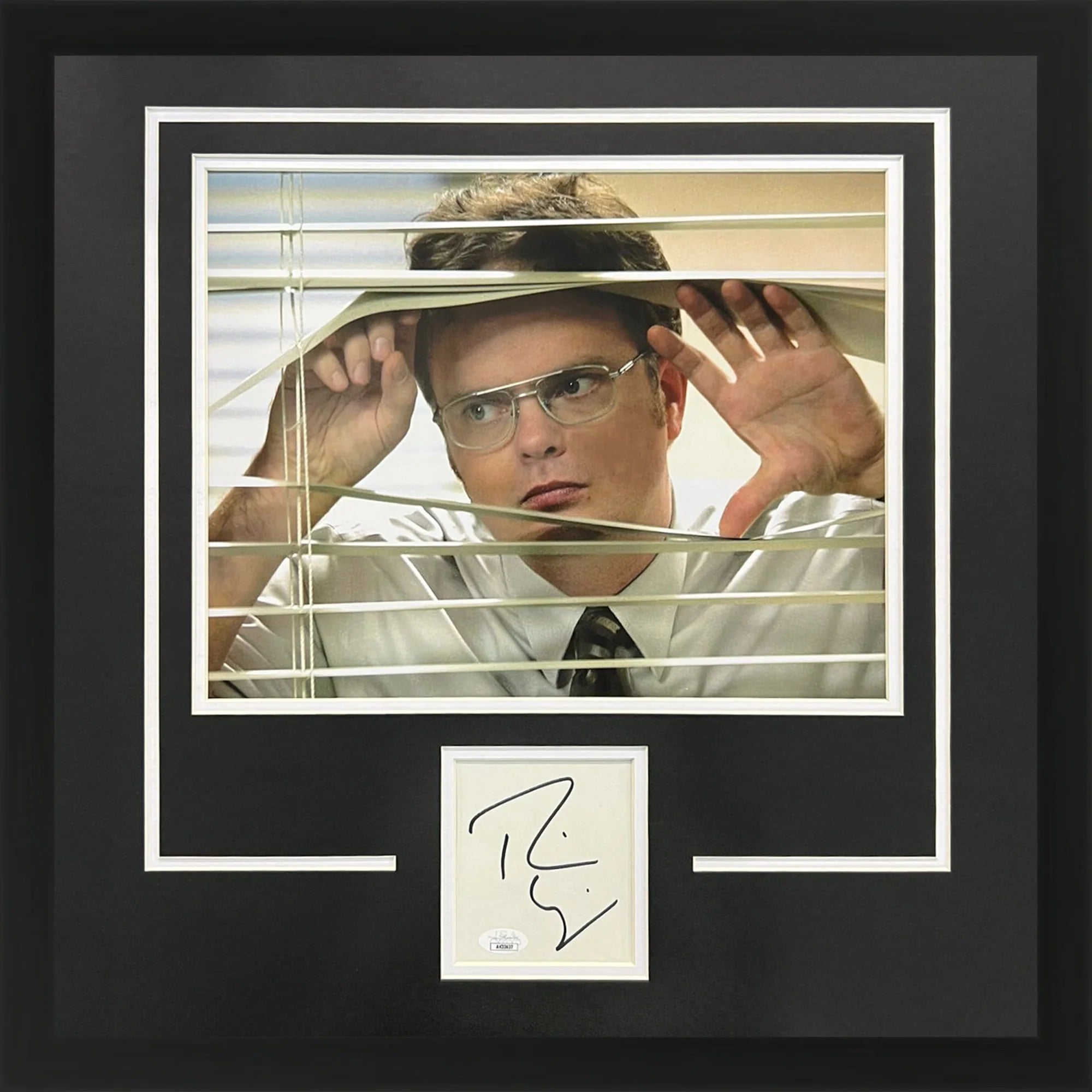 Rainn Wilson Autographed “The Office” Deluxe Framed Piece with 11x14 Photo - JSA