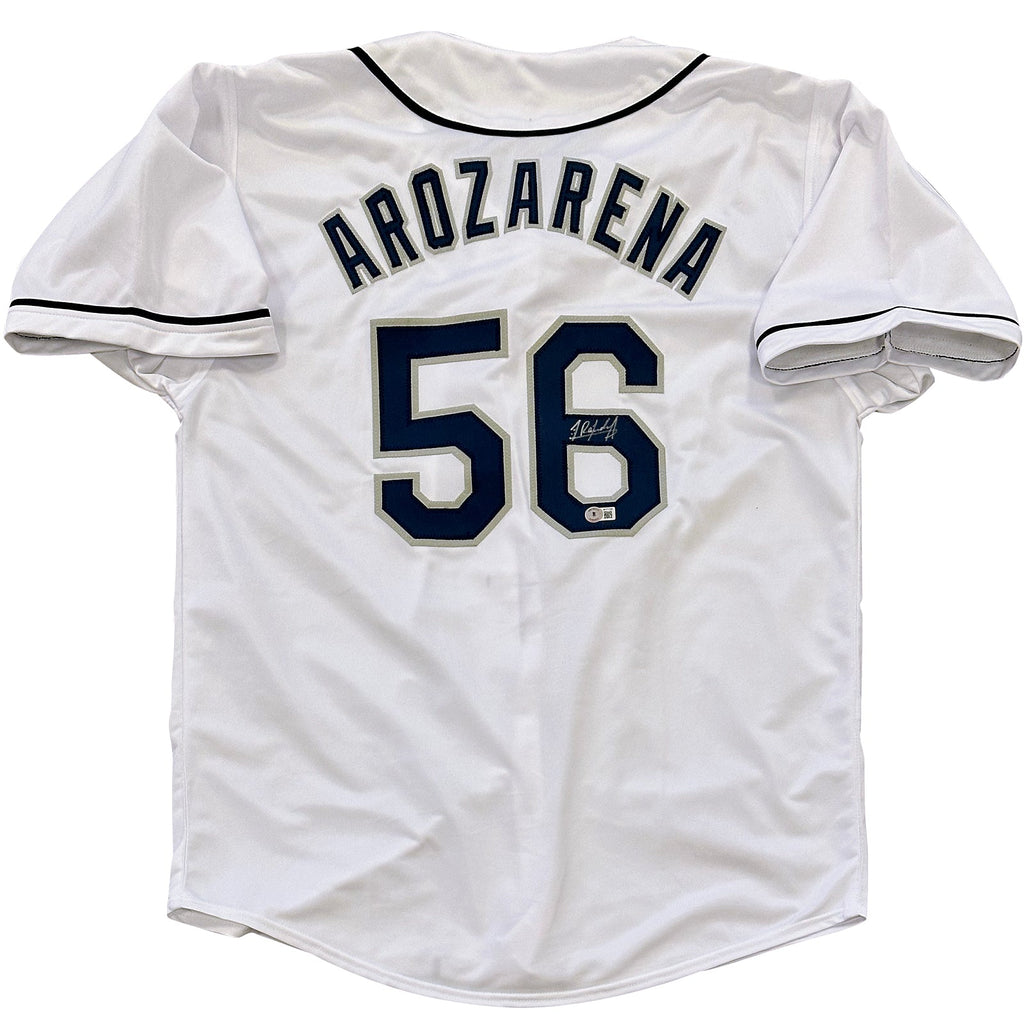 Randy Arozarena Autographed Tampa Bay (White #56) Custom Jersey - Beckett