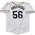 Randy Arozarena Autographed Tampa Bay (White #56) Custom Jersey - Beckett
