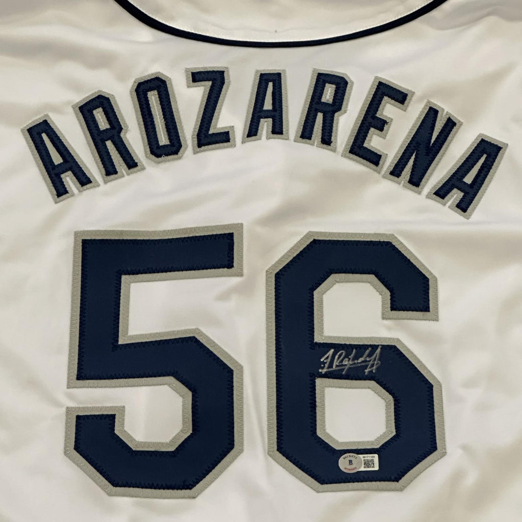Randy Arozarena Autographed Tampa Bay (White #56) Custom Jersey - Beckett