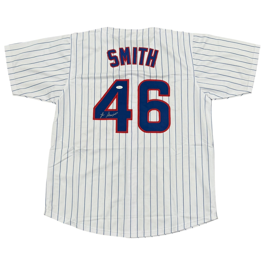 Lee Smith Autographed Chicago (Pinstripe #46) Custom Jersey - JSA