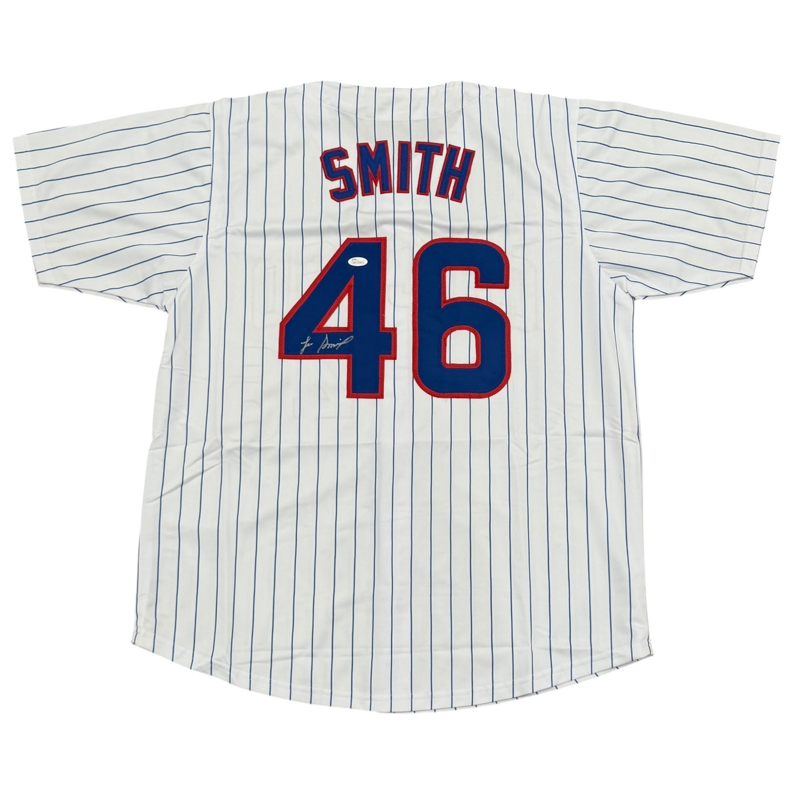 Lee Smith Autographed Chicago (Pinstripe #46) Custom Jersey - JSA