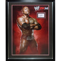 Dwayne Johnson "The Rock" Full-Size WWF Wrestling Poster Deluxe Framed with Autograph - JSA