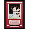 Pete Rose Autographed Cincinnati Reds (4192 Hit) Framed 8×10 Photo with Replica Game Ticket - JSA