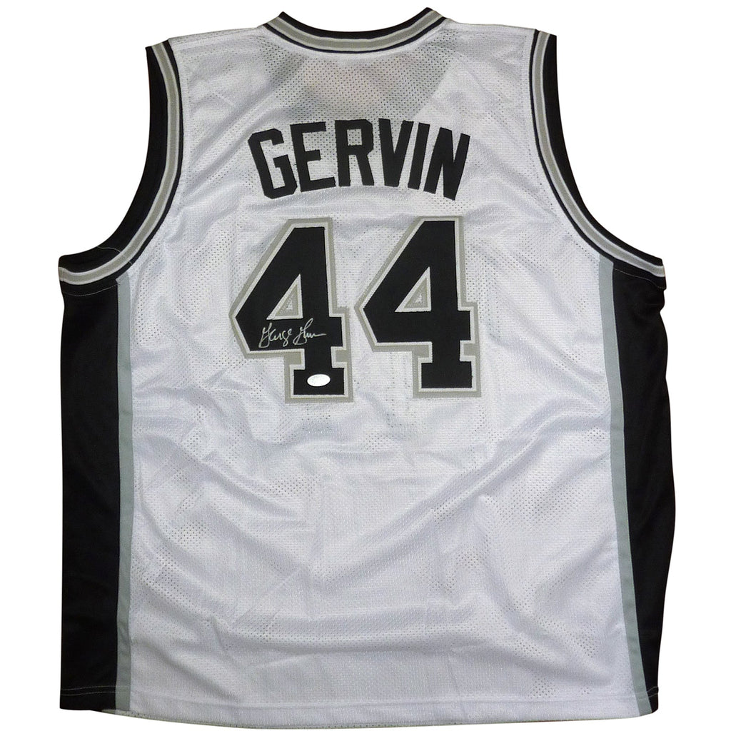 George Gervin Autographed San Antonio (White #44) Ice Man Custom Jersey - JSA