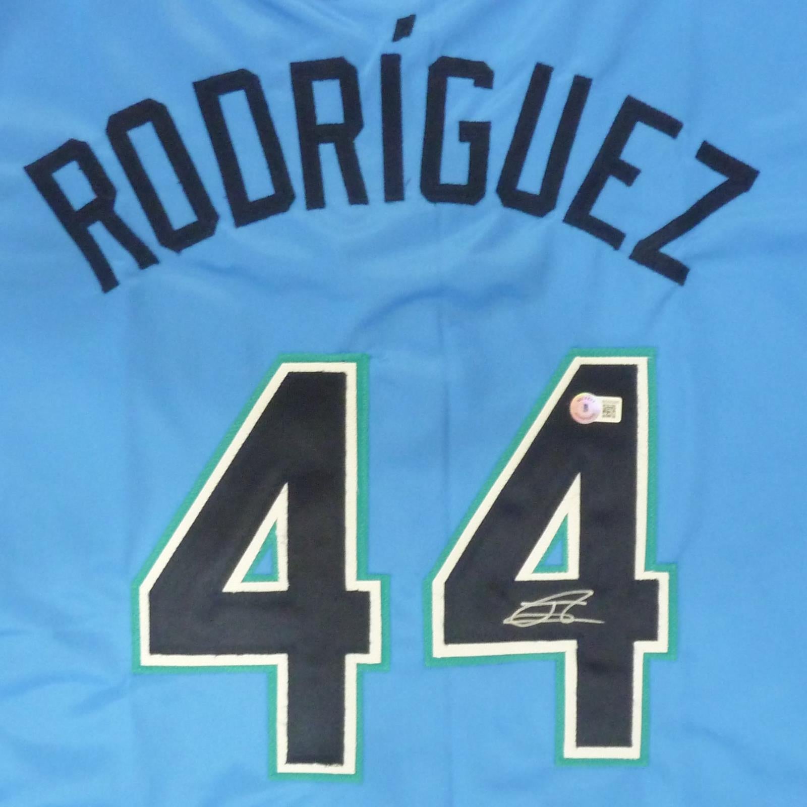 Julio Rodriguez Autographed Seattle (Baby Blue #44) Jersey - BAS