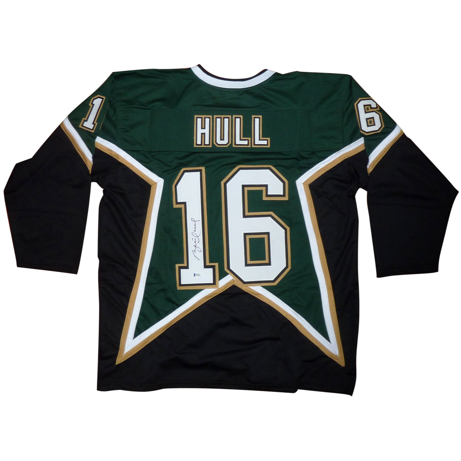 Brett Hull Autographed Dallas (Green #16) Custom Jersey - BAS