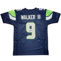 Kenneth Walker III Autographed Seattle (Blue #9) Custom Jersey – Beckett