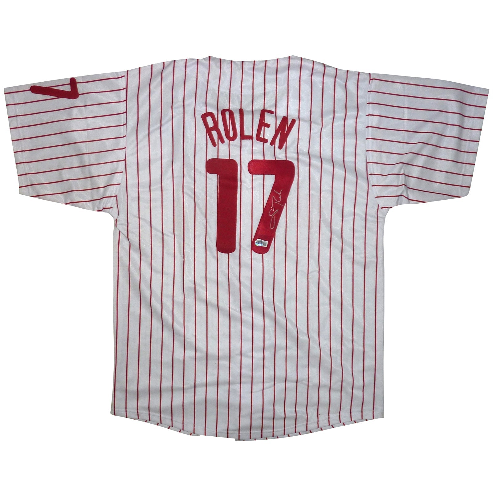 Scott Rolen Autographed Philadelphia (White Pinstripe #17) Custom Jersey - JSA