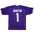 Quentin Johnston Autographed TCU Horned Frogs (Purple #1) Custom Jersey - Beckett