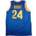 Rick Barry Autographed Golden State (Blue #24) Custom Jersey w/ "HOF 1987" - JSA