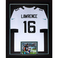 Trevor Lawrence Autographed Jacksonville Jaguars (White #16) Nike Vertical Framed Jersey - Fanatics