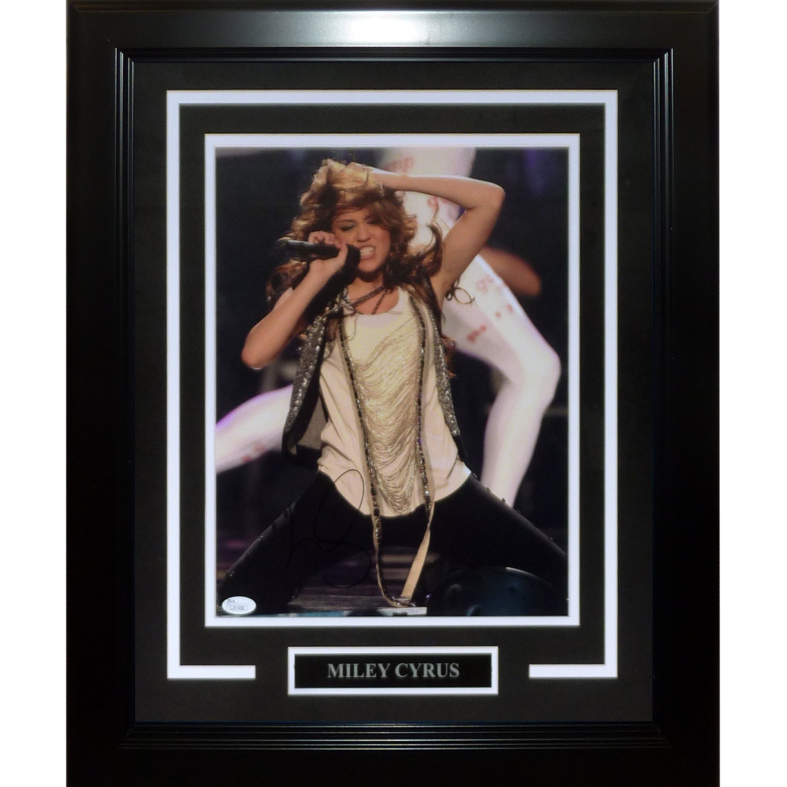 Miley Cyrus Autographed Music Deluxe Framed 11x14 Photo - JSA