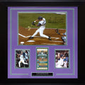 Luis Gonzalez Autographed Arizona Diamondbacks (2001 World Series Hit) Deluxe Framed 11x14 Photo w/ Replica World Series Ticket