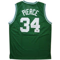 Paul Pierce Autographed Boston (Green #34) Custom Jersey - Beckett Witness