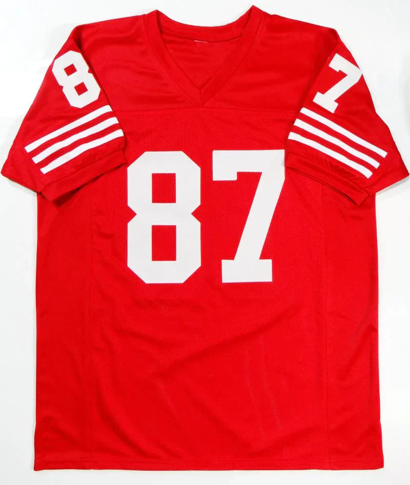 Dwight Clark Autographed San Francisco 49ers (Red #87) Custom Jersey - Beckett