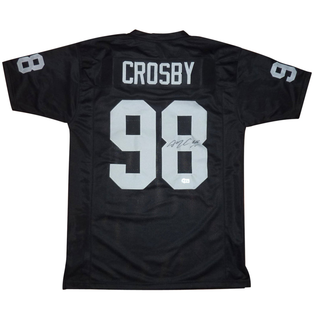 Maxx Crosby Autographed Las Vegas (Black #98) Custom Jersey - Beckett