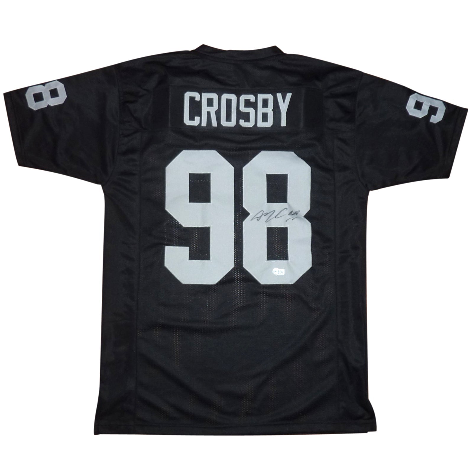 Maxx Crosby Autographed Las Vegas (Black #98) Custom Jersey - Beckett