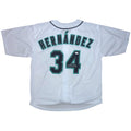 Felix Hernandez Autographed Seattle "King Felix" (White #34) Custom Jersey - Beckett