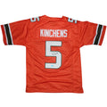 Kamren Kinchens Autographed Miami (Orange #5) Custom Jersey - JSA