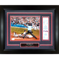 Sid Bream Autographed Atlanta Braves (NLCS Slide) Deluxe Framed 8x10 Photo with Replica Ticket Stub - JSA